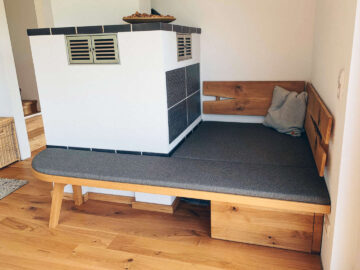 Kachelofenbank Eiche